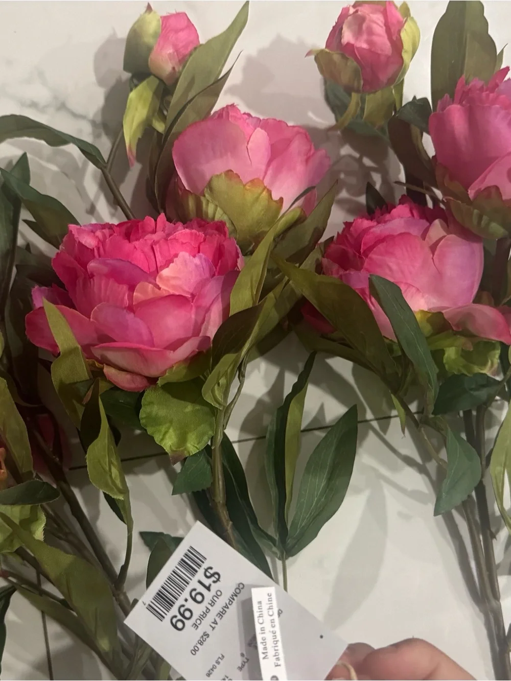 Bulk Assortment of Pink and White Realistic Floral Arrangement